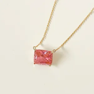 10K Forthright Pink Ice Crystal Necklace