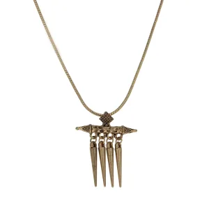 Antique Gold Spike Necklace