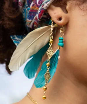 Bohemian Feather Earhook