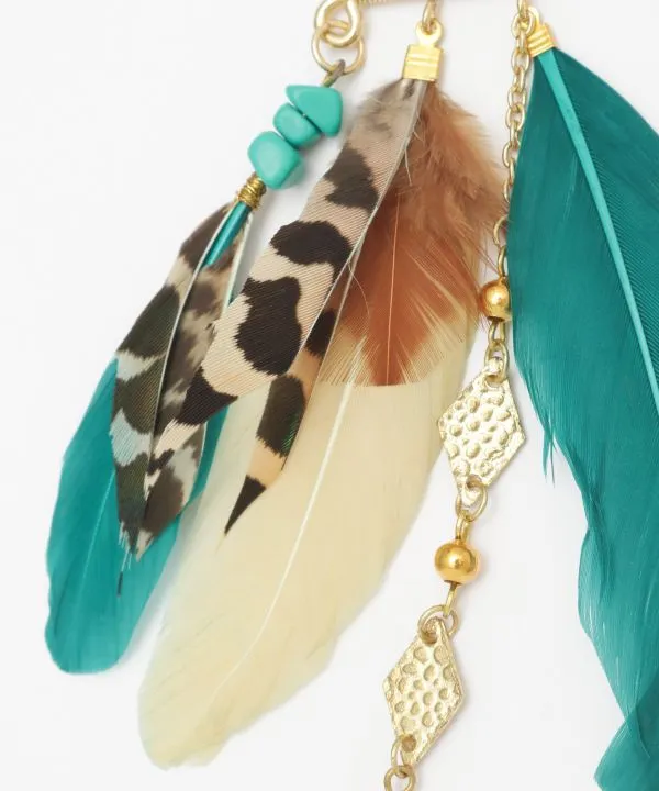 Bohemian Feather Earhook