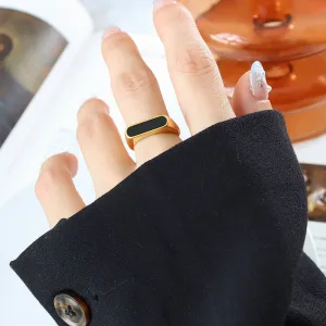 Brenda Gold Onyx Ring