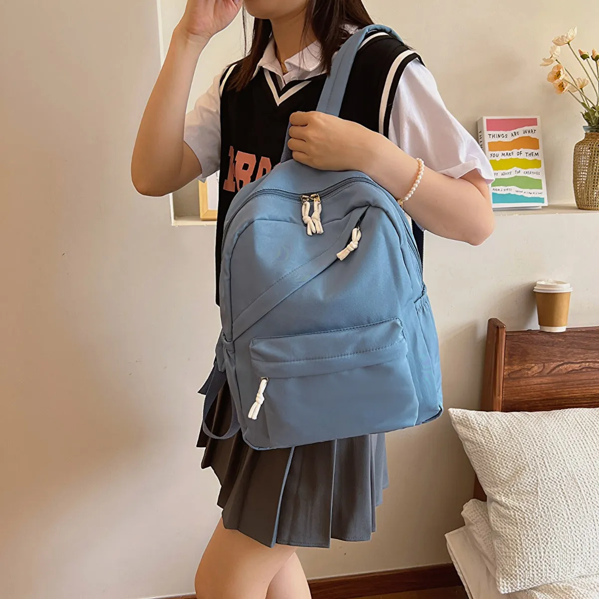 Cloth Backpack Bag and Sling Bag 2 Piece Set