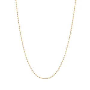 Diamond Cut Bead Gold Chain