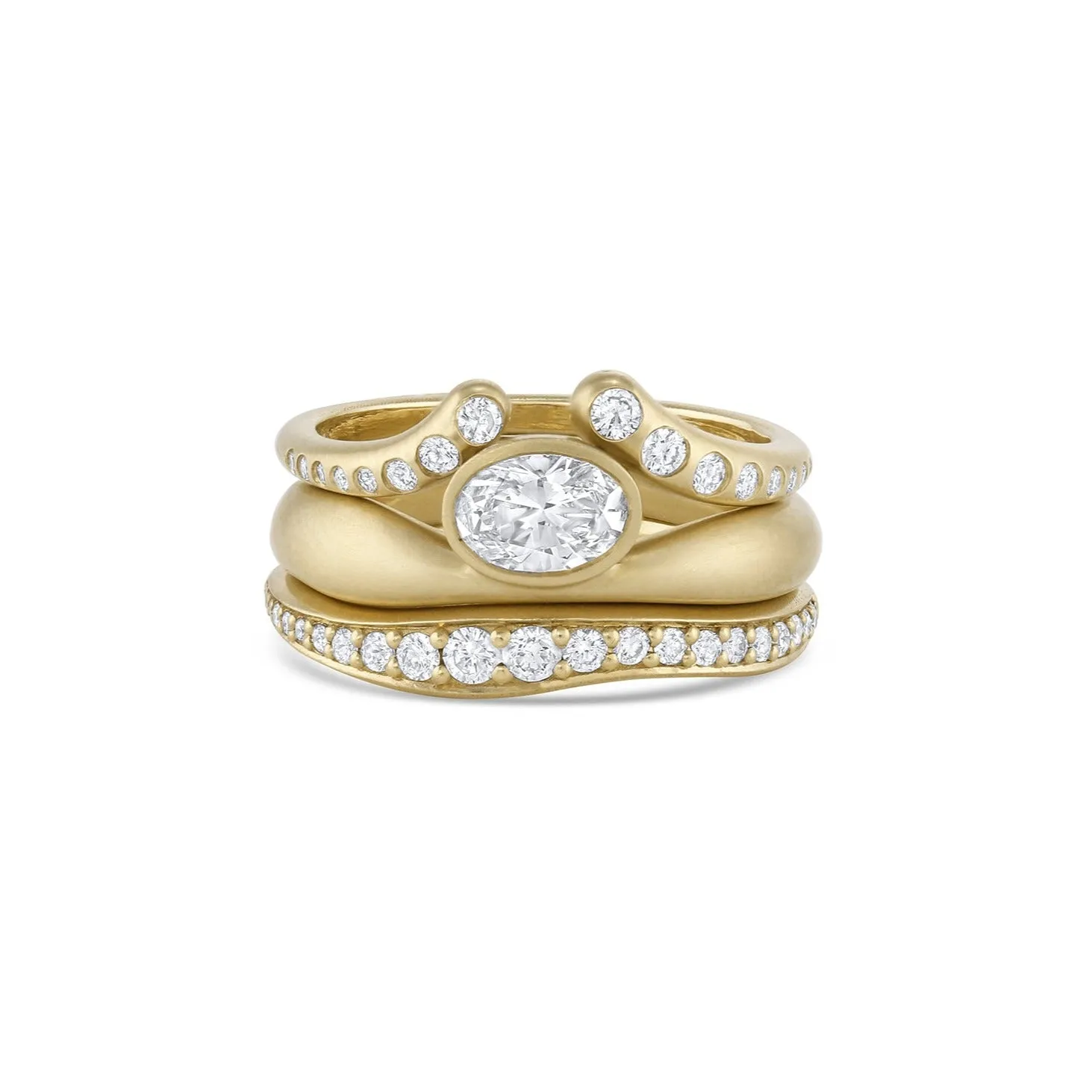 Diamond Nesting Cuff Ring