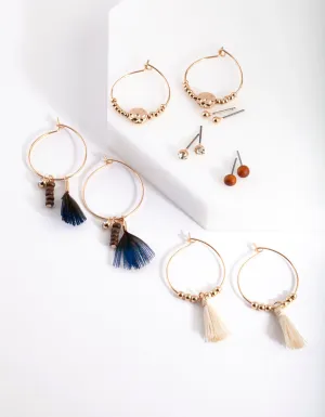 Feather and Tassel Earring Pack