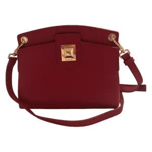 Furla Anna Mini Leather Crossbody Bag - Cabernet