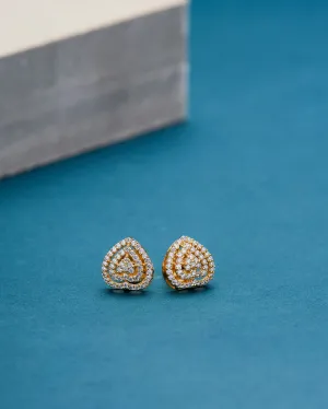 Gilded Elegance Opal Studs