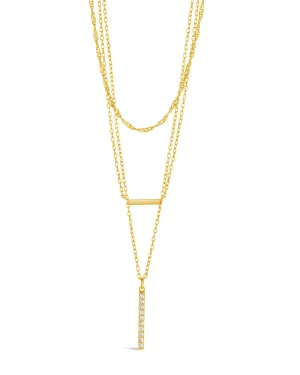 Lottie CZ Pendants & Chain Layered Necklace