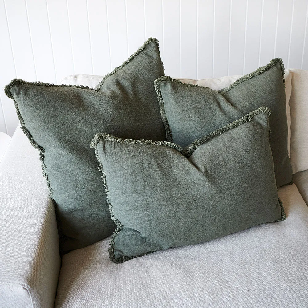 Luca® Boho Linen Cushion - Khaki