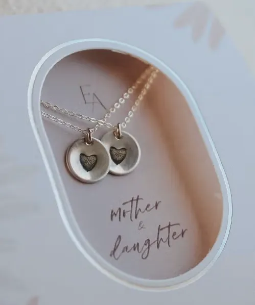 Mother-Daughter Set Gold Filled Necklace