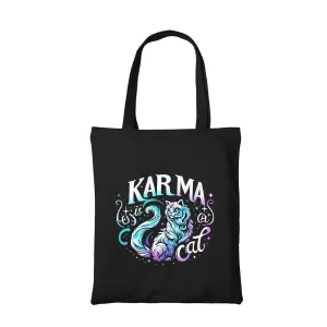 Taylor Swift Tote Bag - Karma Is A Cat