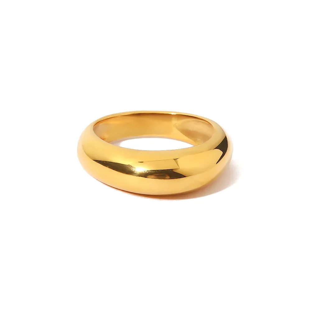 TEEK - 18K Gold PVD Plated 316L Stainless Steel Rings