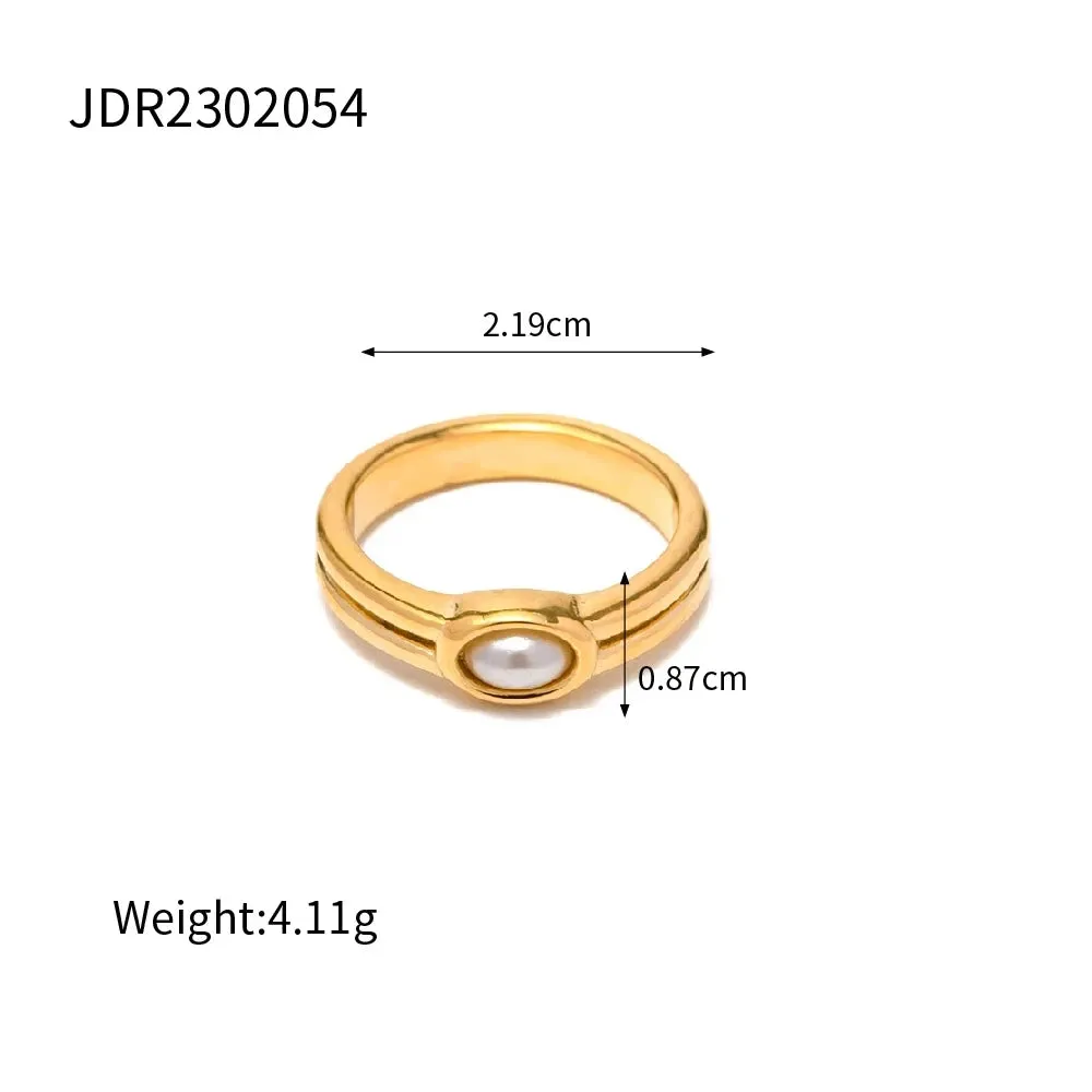 TEEK - 18K Gold PVD Plated 316L Stainless Steel Rings