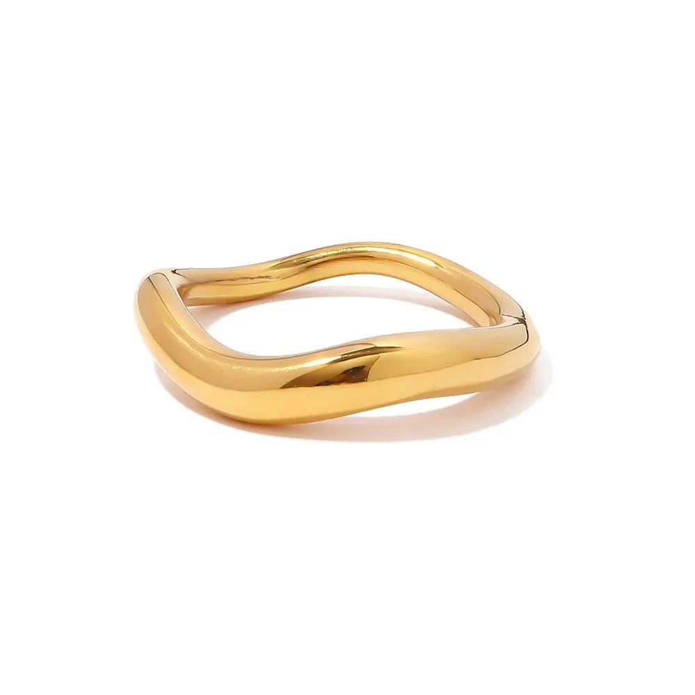 TEEK - 18K Gold PVD Plated 316L Stainless Steel Rings