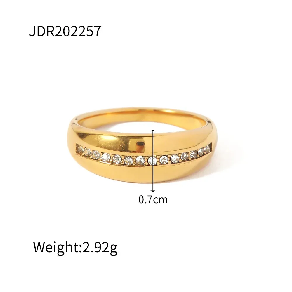 TEEK - 18K Gold PVD Plated 316L Stainless Steel Rings