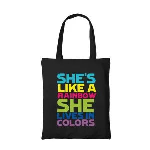 The Rolling Stones Tote Bag - She's Like A Rainbow