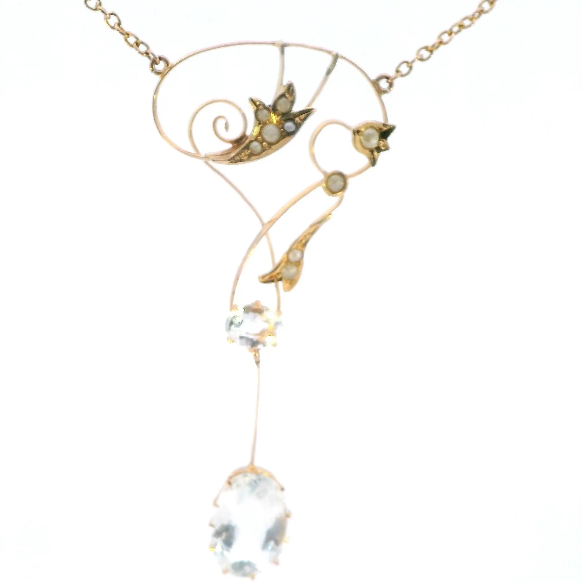 Vintage-Inspired Topaz Necklace - Timeless Elegance