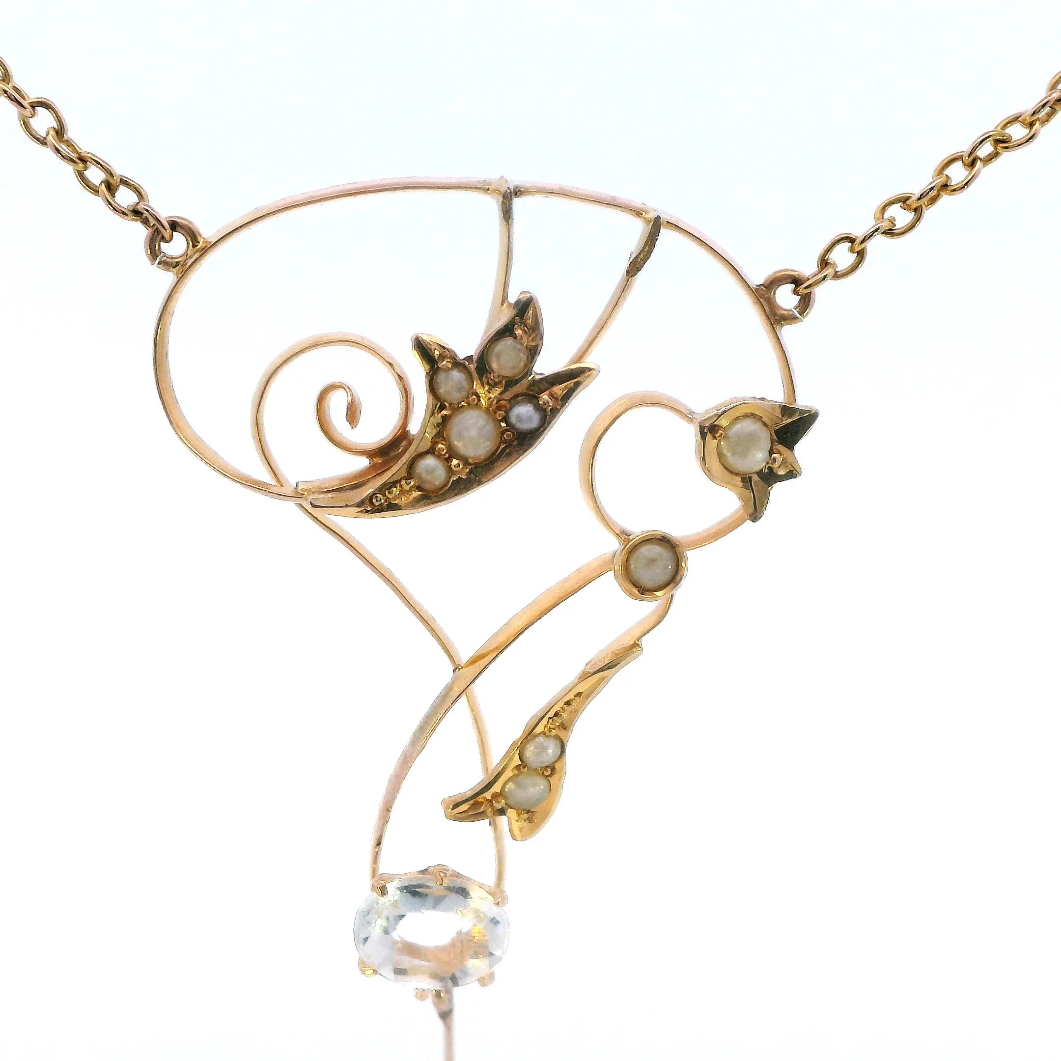 Vintage-Inspired Topaz Necklace - Timeless Elegance