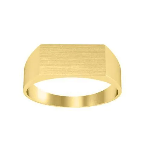 Wide Rectangular Signet Ring for Women - 11mm x 5mm