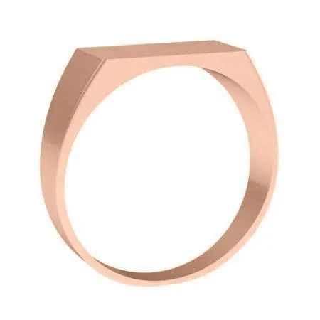 Wide Rectangular Signet Ring for Women - 11mm x 5mm