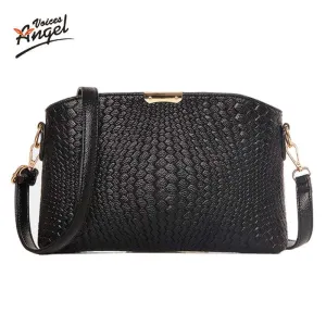 Women Bag 2016 Women Messenger Bags Small Wave Clutch Bags Handbags Women Famous Brands Designer Bolsa Feminina Mochila Black