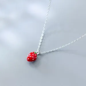 Yummy Strawberry Minimal Necklace